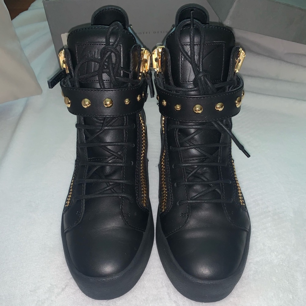 *NEW* Giuseppe Zanotti Leather Hi-Top Sneakers